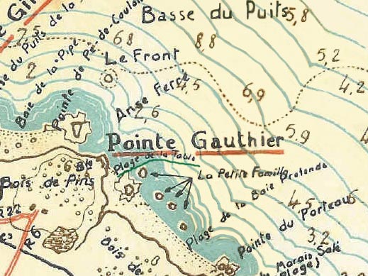 Port des Sapins et Plages de la Table - Ile d'Yeu  à la Pointe Gauthier