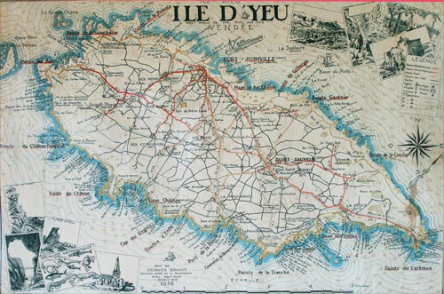Ile d'Yeu : carte ancienne
