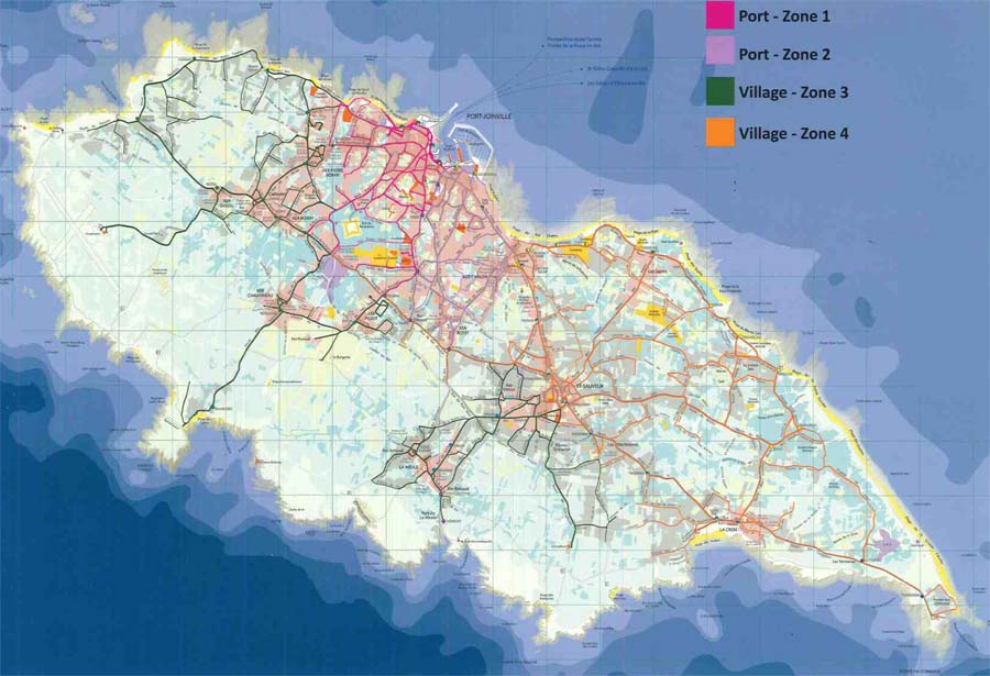 carte zones calendrier 2025 ordure ménagère ile yeu